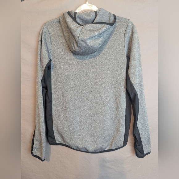 Nike Small Therma-Fit Pullover Hoodie Gray Black Hidden Zipper - Picture 2 of 8